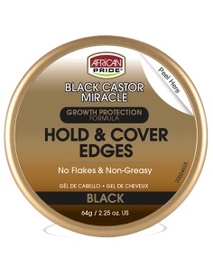 African Pride Black Castor Miracle Hold & Cover Edges 64g/2.25oz