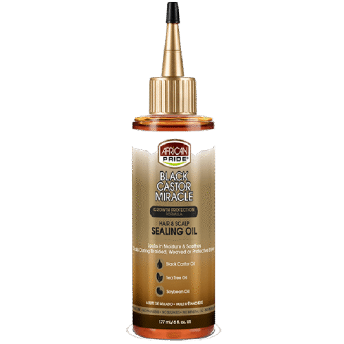 African Pride Black Castor Miracle Sealing Oil 177ml/6oz