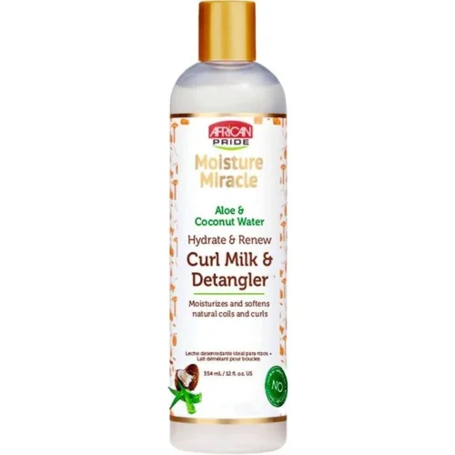 African Pride Moisture Miracle Aloe & Coconut Water Curl Milk & Detangler 354ml/1.2oz