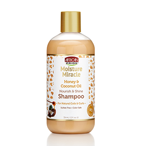 African Pride Moisture Miracle Honey & Coconut Oil Nourish & Shine Shampoo 354ml/12oz