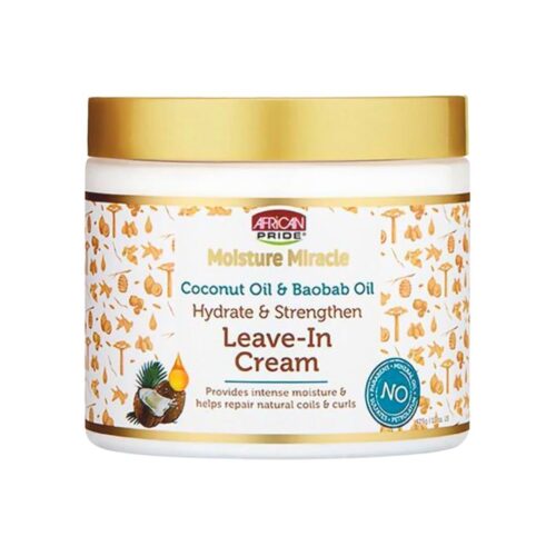 African Pride Moisture Miracle Coconut Oil & Baobab Oil Hydrate & Strengthen Leave-In Cream 425g/15oz