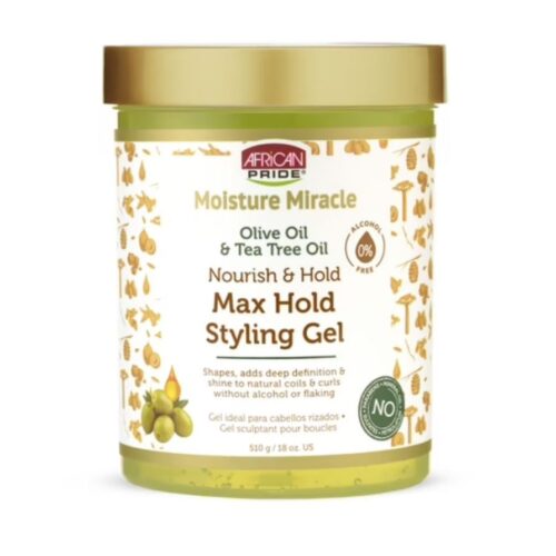 African Pride Moisture Miracle Olive Oil & Tea Tree Oil Maximum Hold Styling Gel 510g/18oz